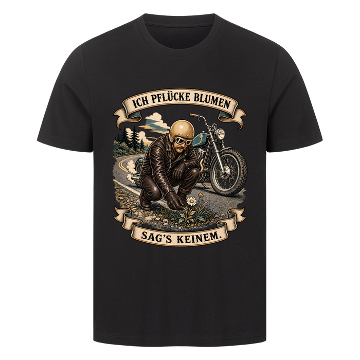 Blumen-Biker – T-Shirt