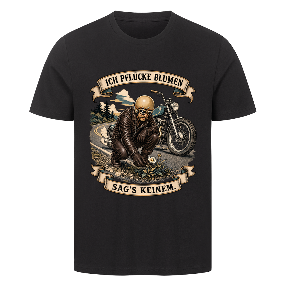 Blumen-Biker – T-Shirt