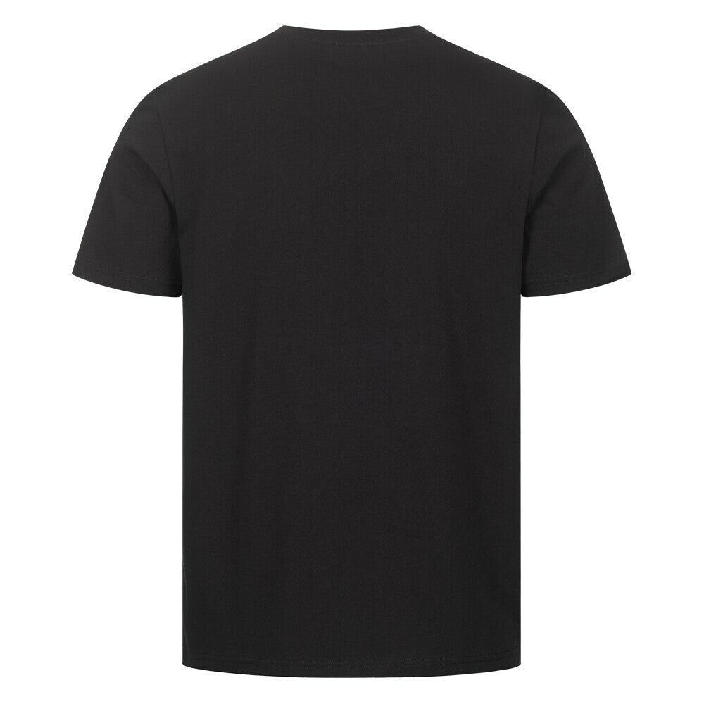 Black biker t-shirt with eagle, number one, and motorcycle – Gas Mavericks men's streetwear